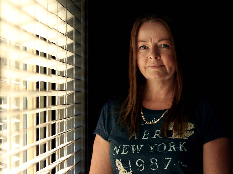 Tears: Lake Macquarie woman Judy has suffered 14 years of severe mesh complications after surgery in 2003. Picture: Simone De Peak.
