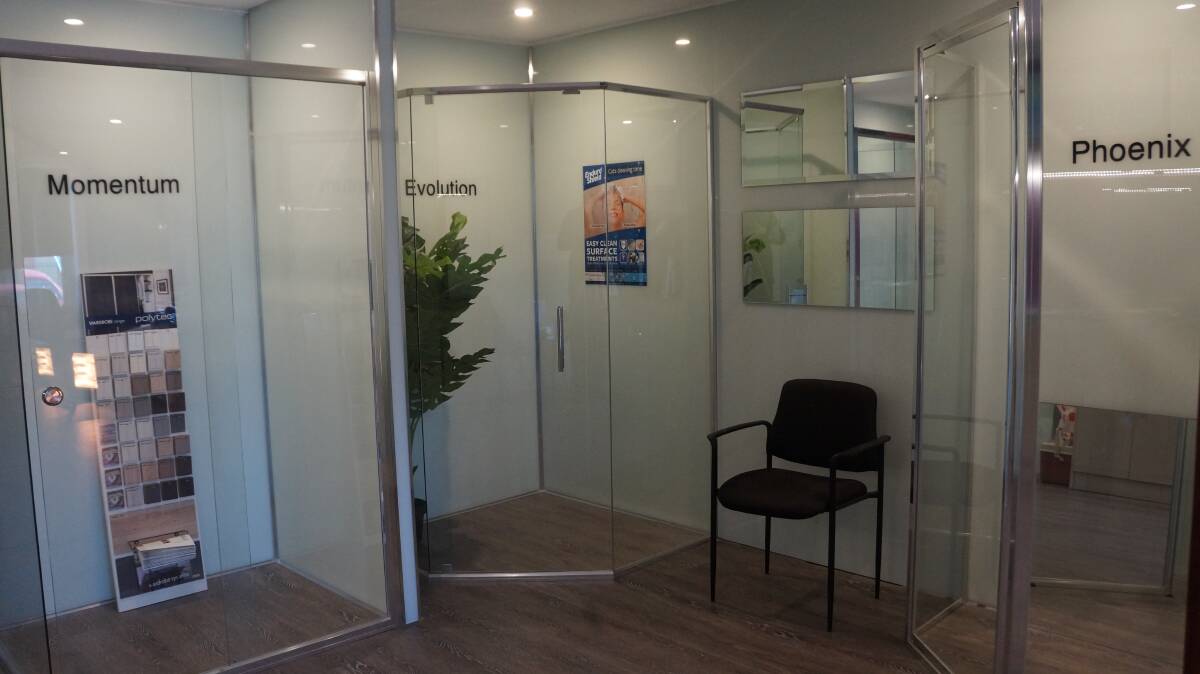 New Location: The new showroom at Cessnock Glass is modern, sophisticated and spacious. Photo: Jye Metcalfe.