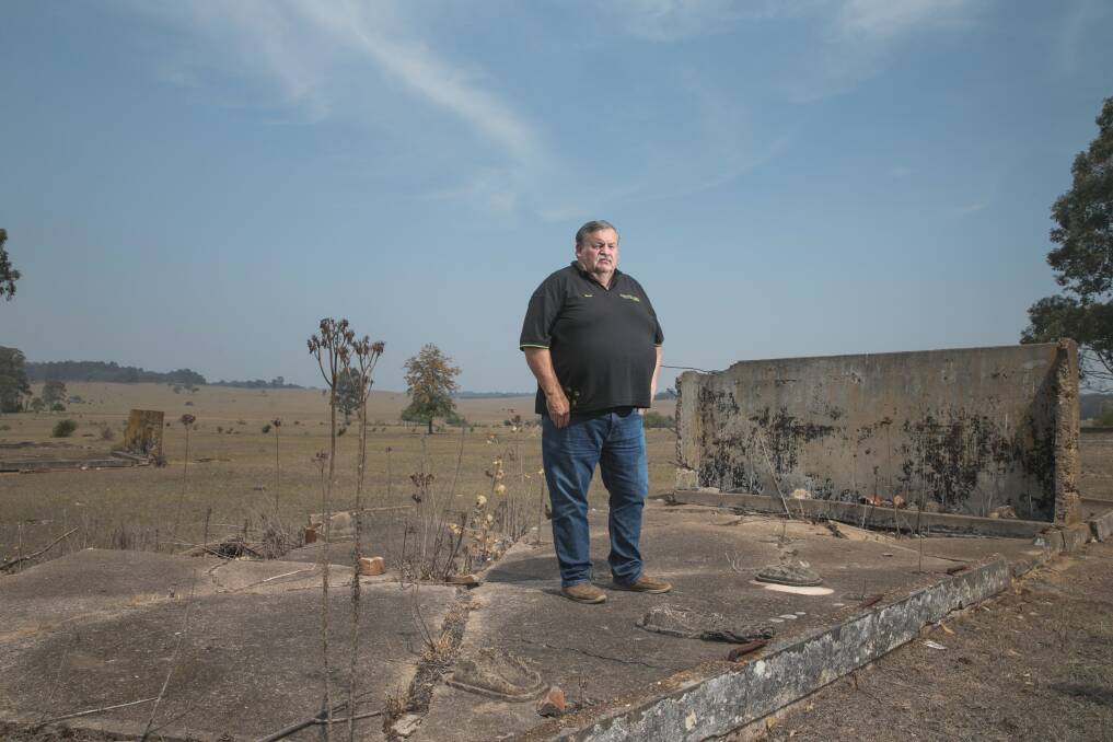 TRIBUTE: Brett Wild, from the Central Hunter Business Chamber, amid the ruins of the former Greta Army Camp, where a commemorative event is to be held on November 9 and 10. Picture: Marina Neil