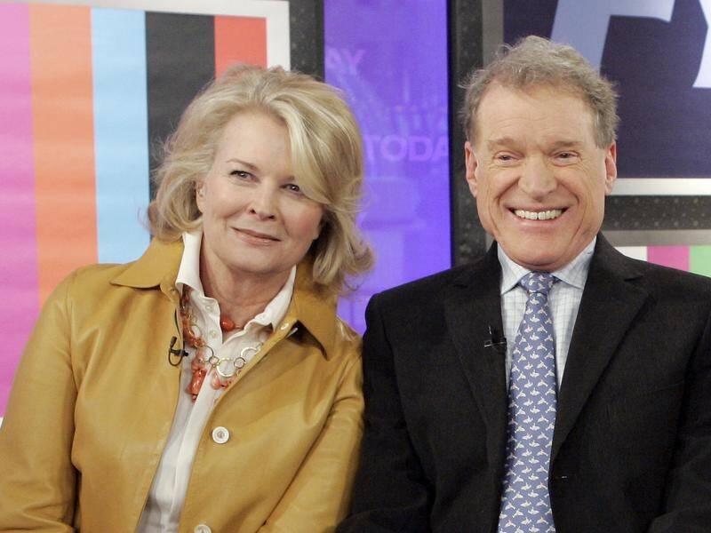 Charles Kimbrough (right, with Candice Bergen) who played Jim Dial on Murphy Brown has died at 86. (AP PHOTO)
