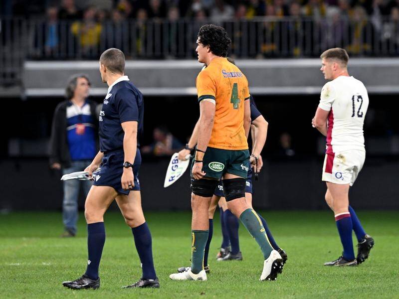 Darcy Swain's dismissal wasn't enough to stop the Wallabies from beating England 30-28 in Perth.
