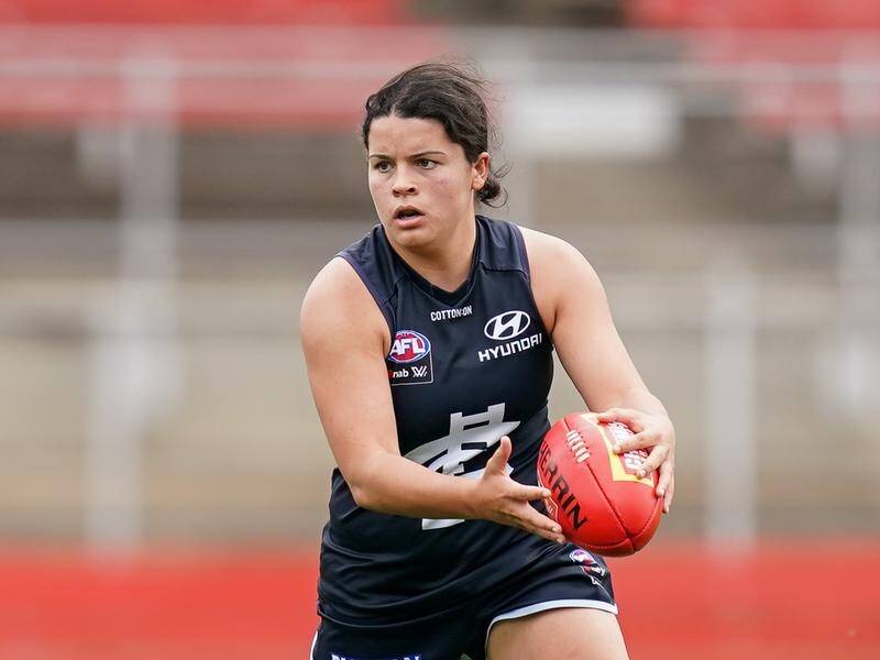 Carlton star Madison Prespakis had an injury scare in her AFLW return from suspension.