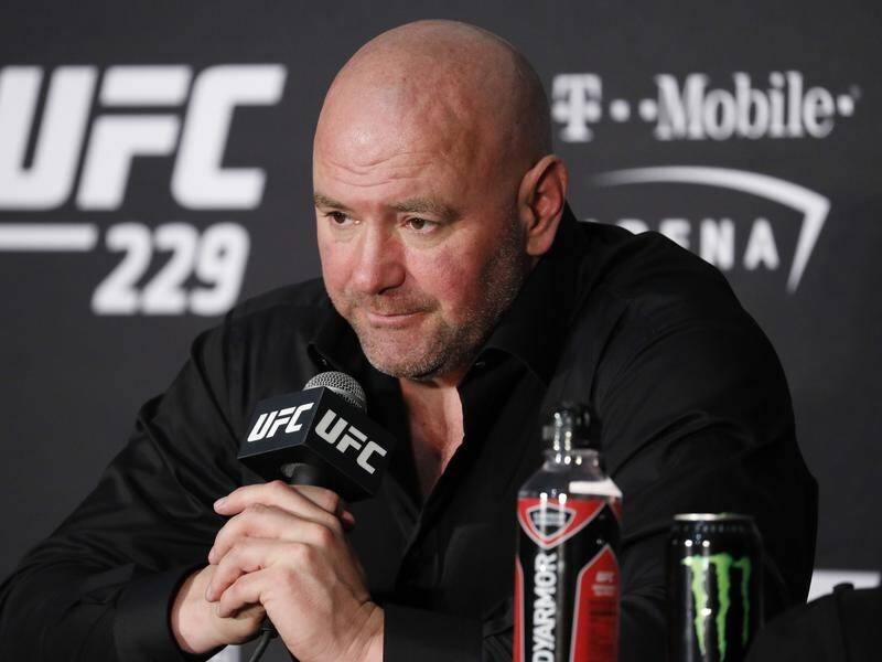 Dana White had to cancel a UFC conference because two fighters were involved in a backstage scuffle. (AP PHOTO)