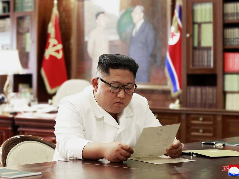North Korean leader Kim Jong Un says US President Donald Trump has sent him an "excellent" letter.