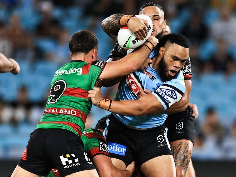 Siosifa Talakai's good form is one of the reasons behind Cronulla's rise to the top of the table. (Mark Evans/AAP PHOTOS)