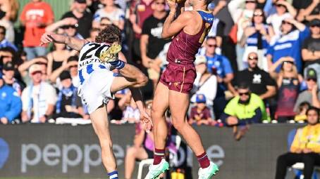 Brisbane's Jack Payne (right) says he's back to his best after his early season axing. (Michael Errey/AAP PHOTOS)