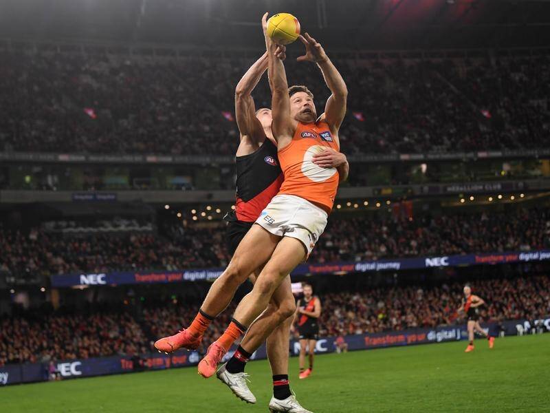 GWS coach Adam Kingsley is backing his skipper Toby Greene (r) to return to his brilliant best. (Julian Smith/AAP PHOTOS)