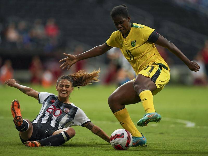 Jamaican Khadija Shaw was among the scorers for Manchester City in their 6-0 win over Tomiris-Turan. (AP PHOTO)
