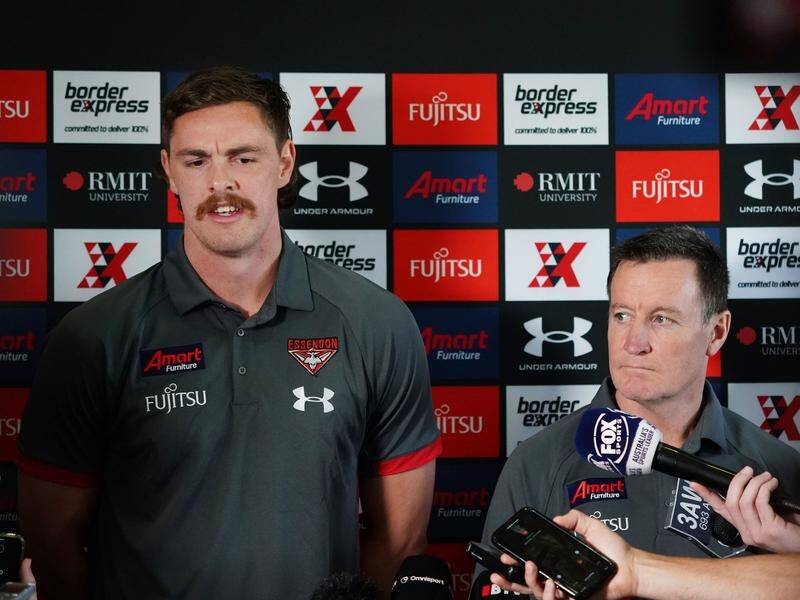 Coach John Worsfold (r) says Joe Daniher's latest injury is only a minor setback for the player.