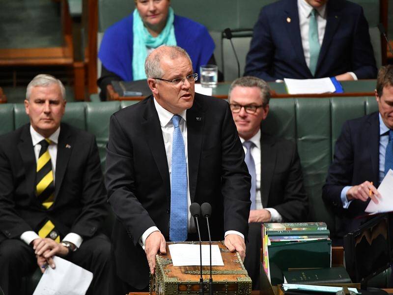Prime Minister Scott Morrison during Question Time in the House of Representatives at Parliament.