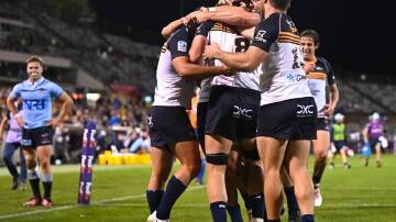 There's plenty still to do for the Brumbies, despite a red-hot run of form in Super Rugby Pacific. (Lukas Coch/AAP PHOTOS)