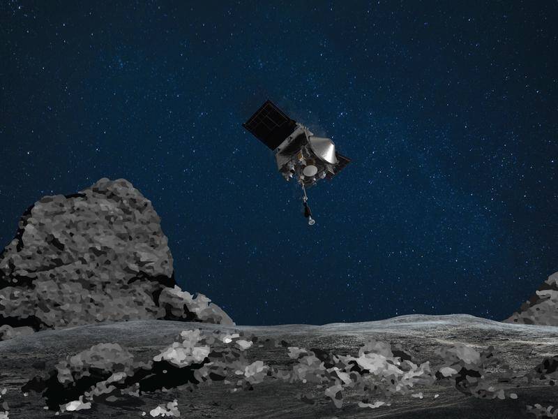 Osiris-Rex will return its rubble samples to Earth in 2023.