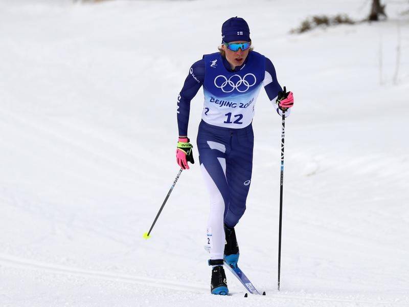 Finnish skier Remi Lindholm says his penis became frozen as he competed in Saturday's extreme cold.