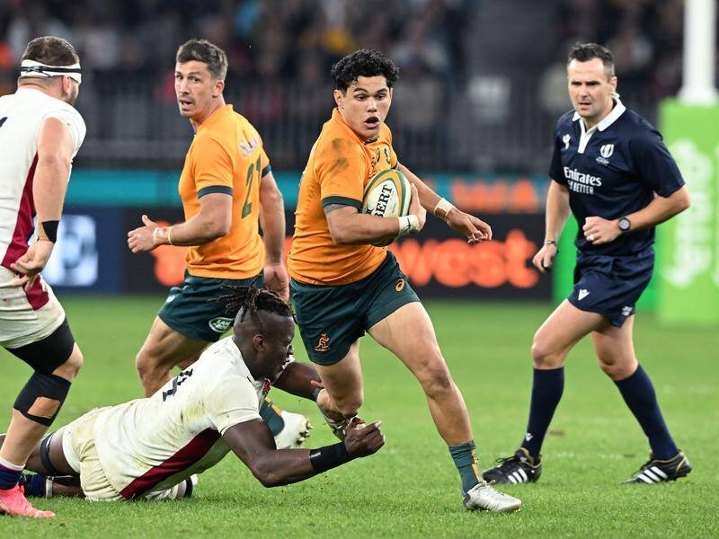 Noah Lolesio thrived in his late call up to the Wallabies' starting team in the win over England.