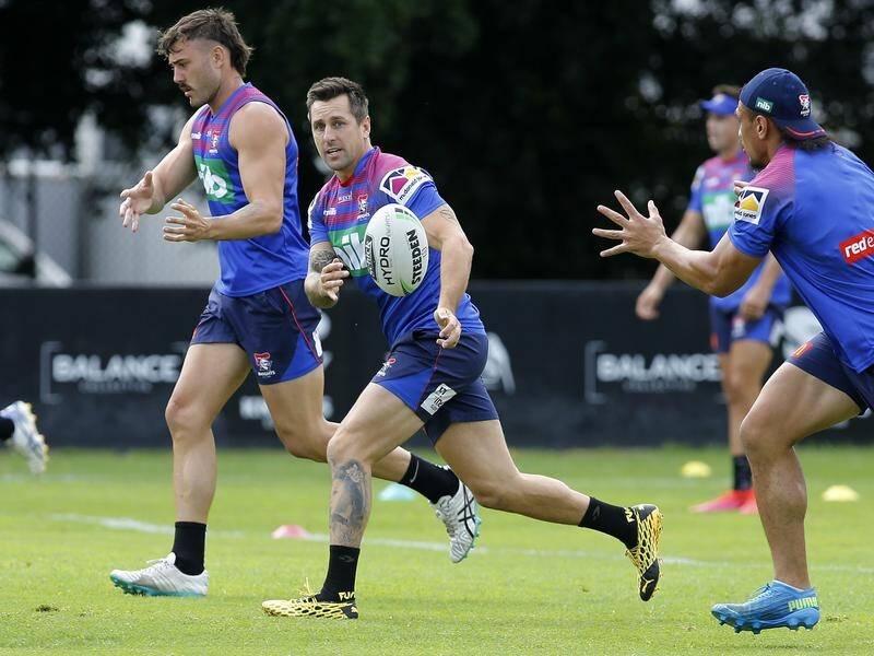 Halfback Mitchell Pearce will be with Newcastle at least until the end of next year.