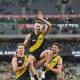 300-gamer Shane Edwards is to retire at the end of Richmond's AFL finals campaign. (Scott Barbour/AAP PHOTOS)