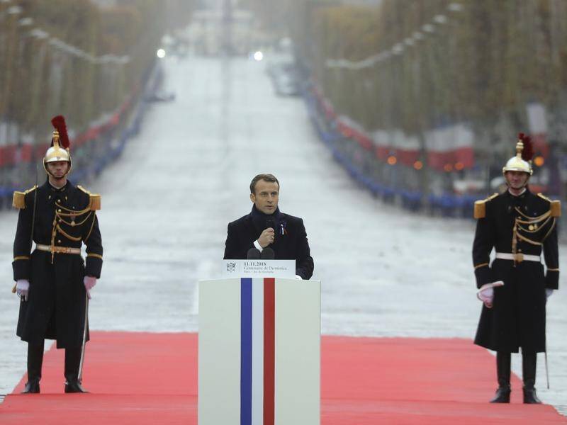 Emmanuel Macron's speech at the Arc de Triomphe warned of the dangers of a nationalist resurgence.