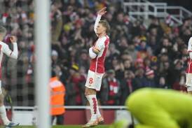 Martin Odegaard hails his early goal as Arsenal made a blistering start in the win over Wolves. (AP PHOTO)