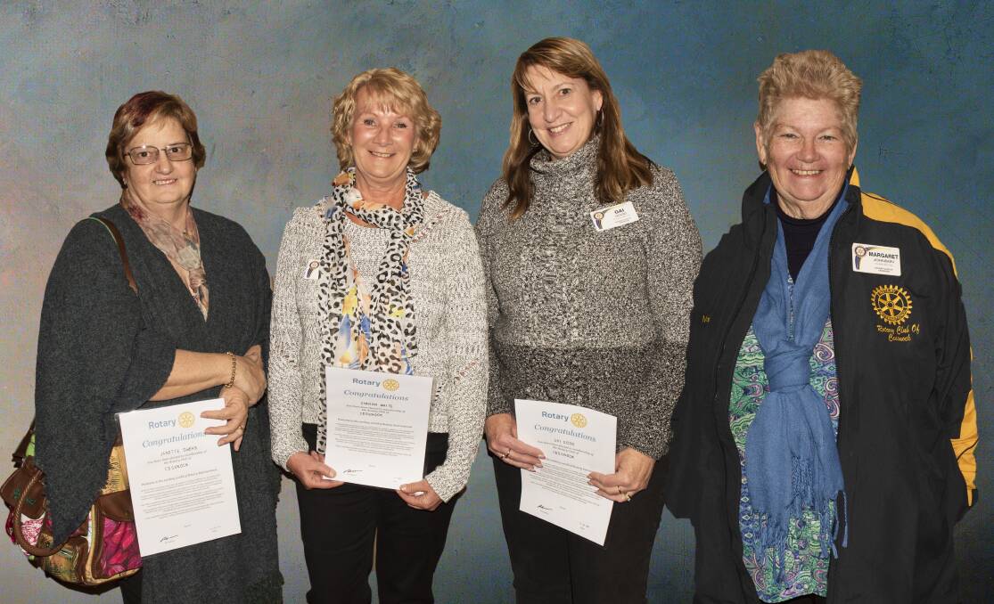 WELCOME ABOARD: The Rotary Club of Cessnock's newest members Janette Owens, Sharon Waite, Gai Good and Maggie Johnson.