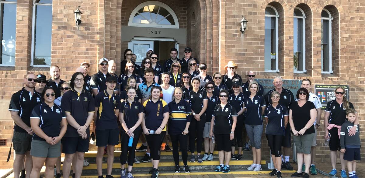 STRIDE: Cessnock High School got walking to show their support for White Ribbon Day.