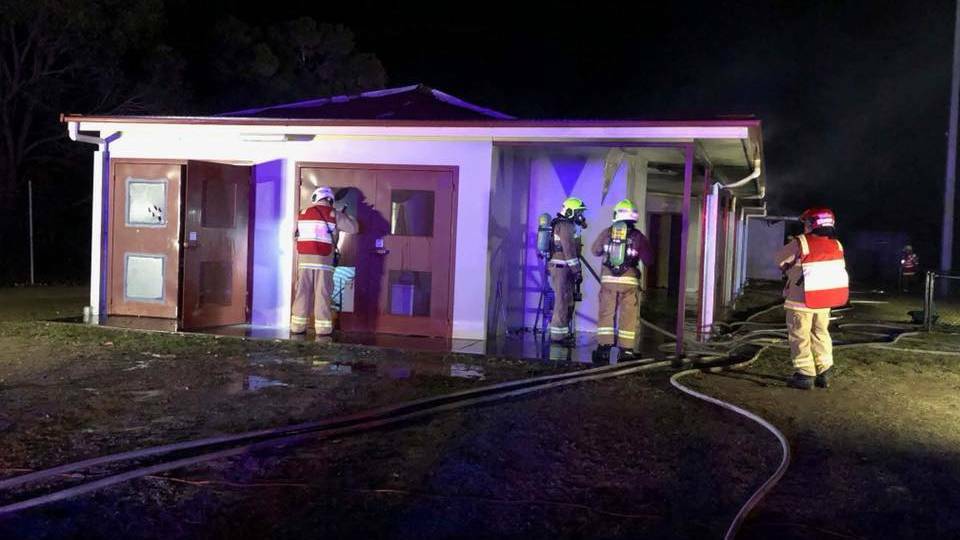 The Hawk's Clubhouse was decimated by a deliberately-lit fire. Picture: Fire + Rescue NSW Station 344 Kearsley