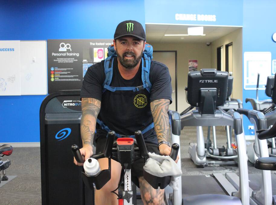 AMBITIOUS: Jason Cameron in training before his Borneo trek for the Mark Hughes Foundation