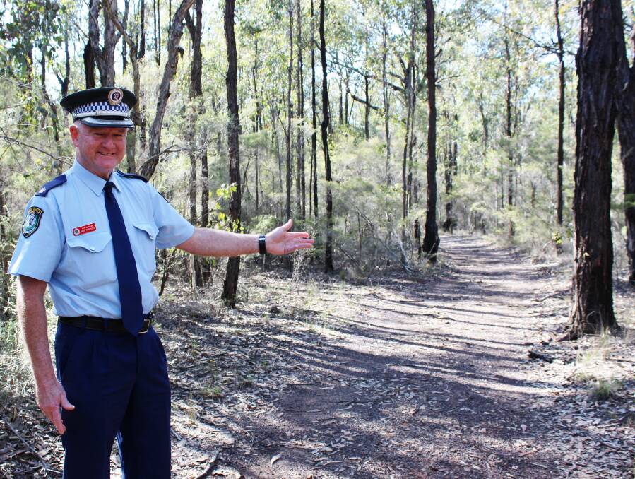 AMBITIOUS: Chief Inspector Dave Robinson on the site earmarked for the Precinct mountain bike park. Picture: Stephen Bisset