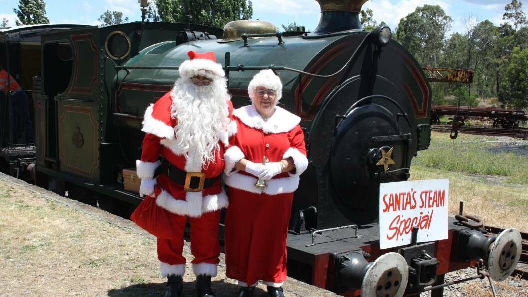 HO HO HO:Santa and Mrs Claus are coming to Richmond Vale Railway Museum this month