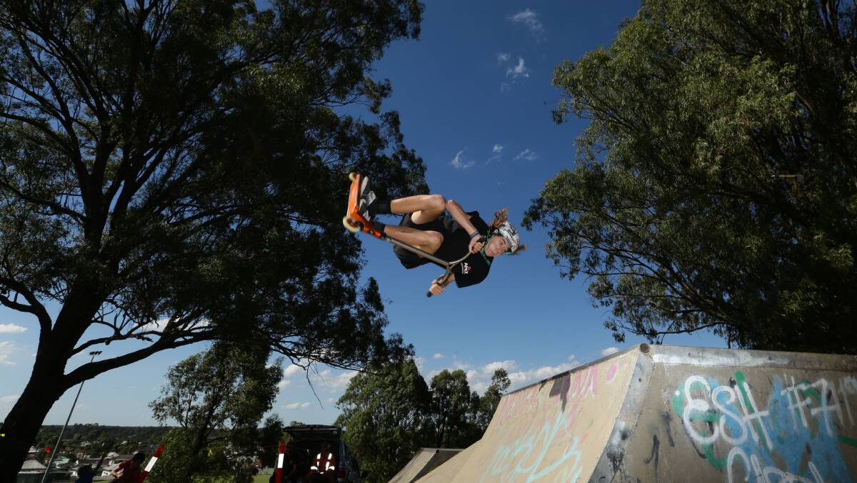 BIG  AIR: CYCOS will host a scooter, skate and bike competition in Cessnock next month. Picture Jonathan Carroll.