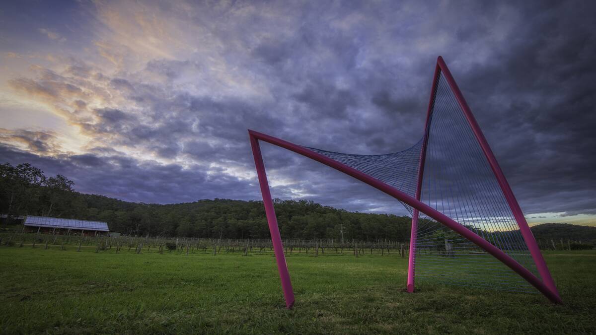 INNOVATIVE: Inclusion by Wollongong artist Greer Taylor, at Undercliff Winery. Photo by Andrew Cooney.