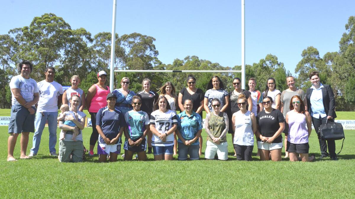 NEW TEAM IN TOWN: Back row, Hunter Stars coach Mick Young, head trainer Alex Neam, players Samantha Simmonds, Zhayletia Harris, Sonya Chapman, Lucy Priestly, Kirsty Sharp, Louisa Mason, Emma Young, Phoebe Desmond, Alisha Hayden, Sarah Ross, Bec Young and CEO Emma Worthington and at front, Kristy Gray, Krystal Saunders, Mariah Kennedy, Jerry Burgmann, Ashley Williams, Amy Broadhead, Casey Cameron, Courtney Hammond and Donna Sutton.