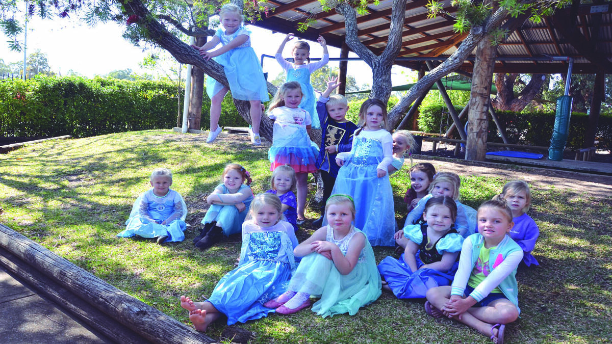 EXCITED: Children at Kurri Preschool in their Frozen costumes.