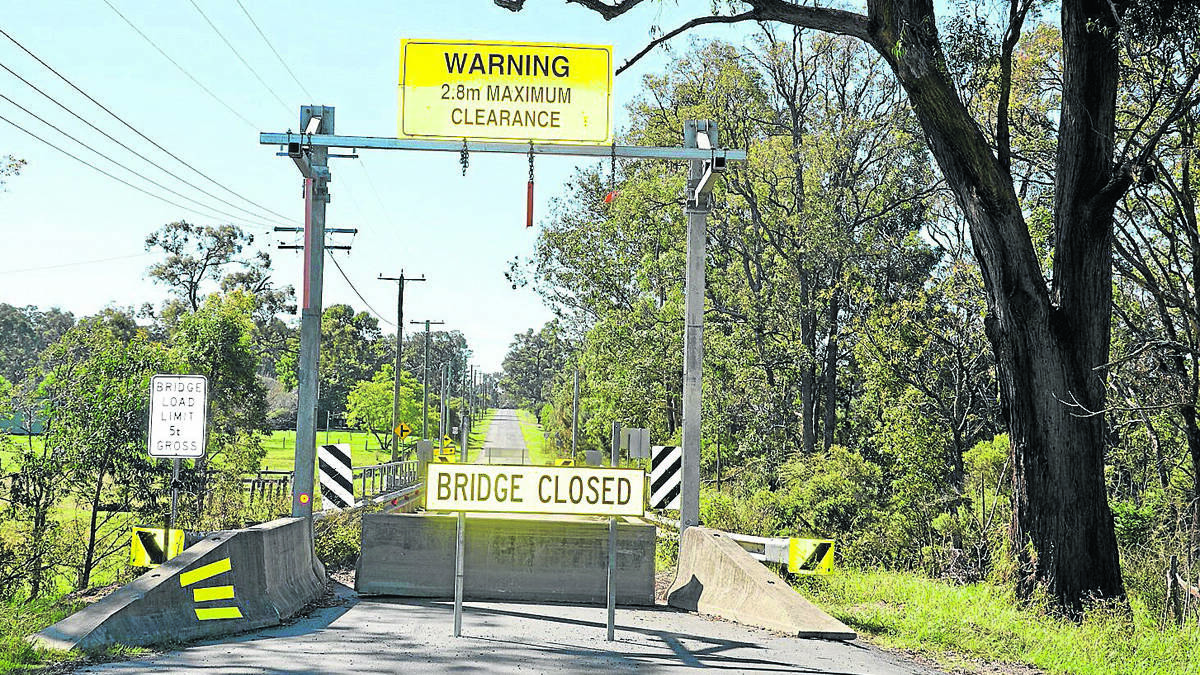 GOOD NEWS: Cessnock City Council will receive $2 million from the Federal Government's Bridges Renewal Program to go towards the replacement of Frame Drive bridge at Abermain, which has been closed since April 2015.