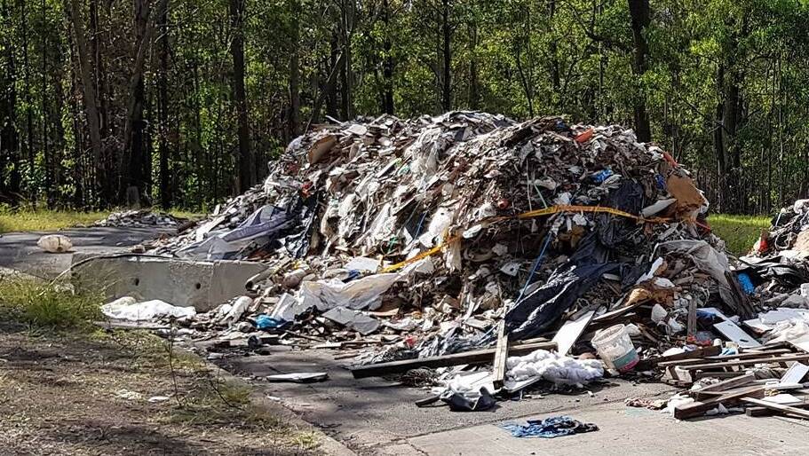 The garbage that remains in the Hunter Economic Zone after being dumped in February. Picture: Colin Woodward