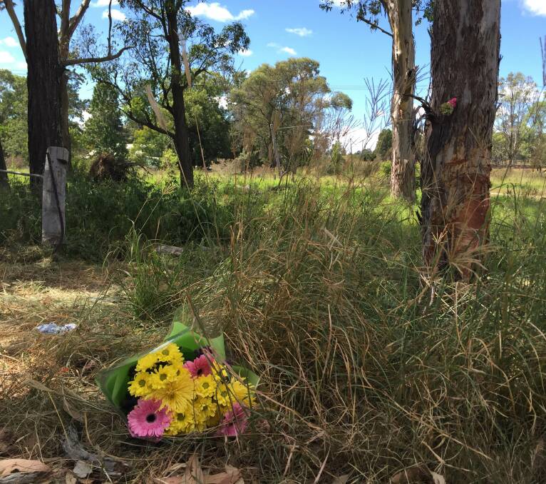 SCENE: The crash site on Lovedale Road where Sergeant Geoffrey Richardson died on Saturday night. Picture: Perry Duffin