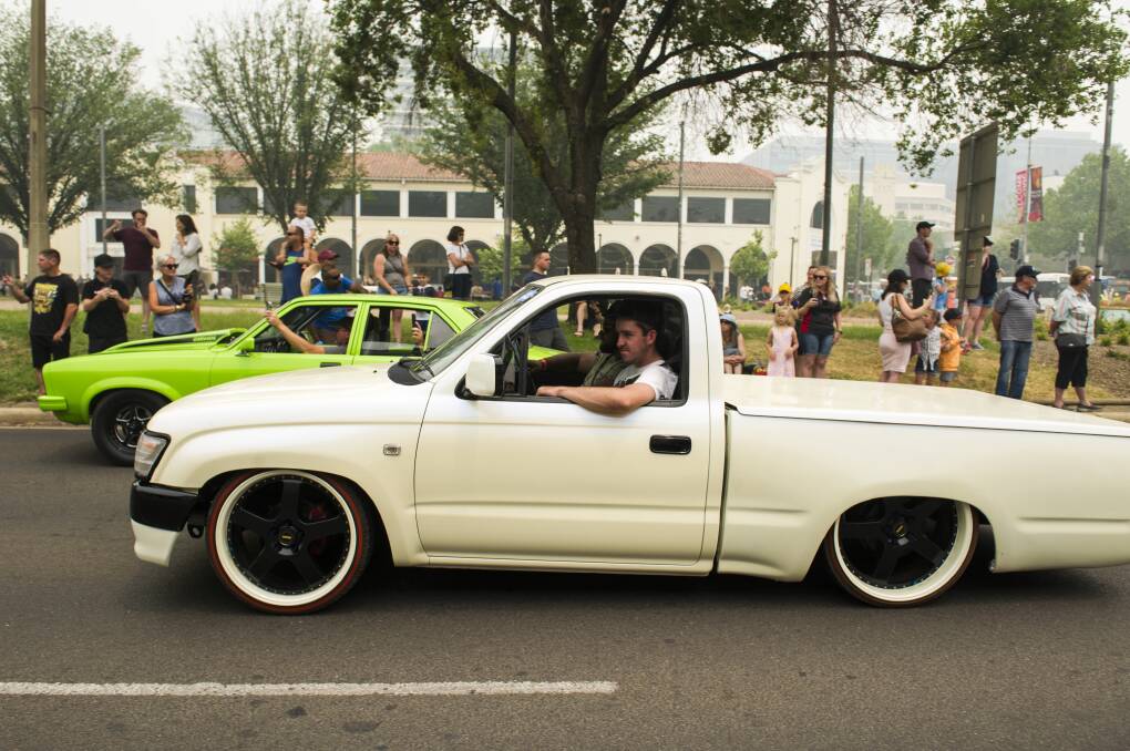 Low riding: Summernats City Cruise 2020. Picture: Dion Georgopoulos