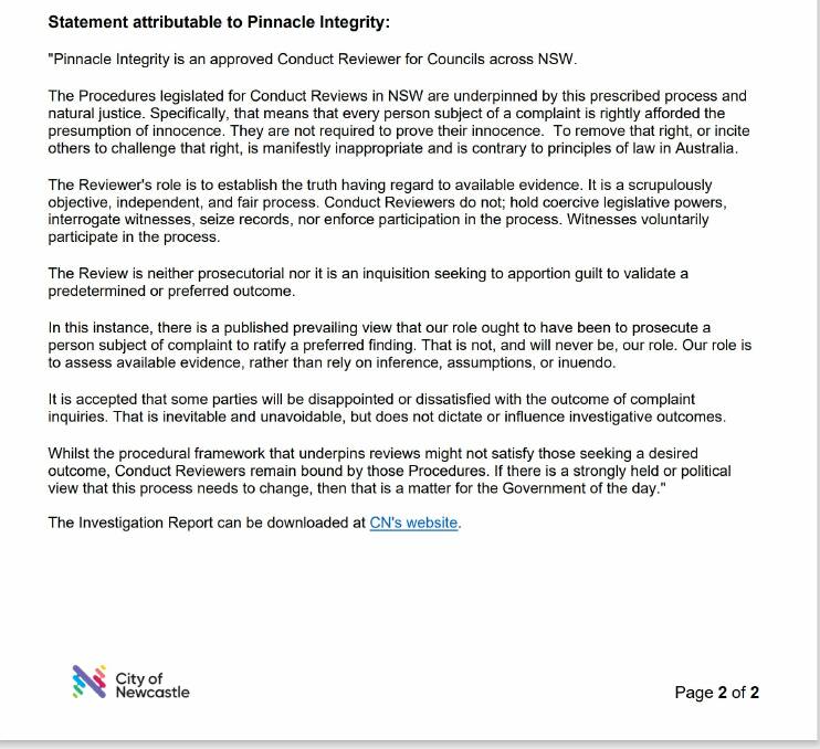 City of Newcastle's April 17 media release attacking the Herald. The Deconstruction Part 6