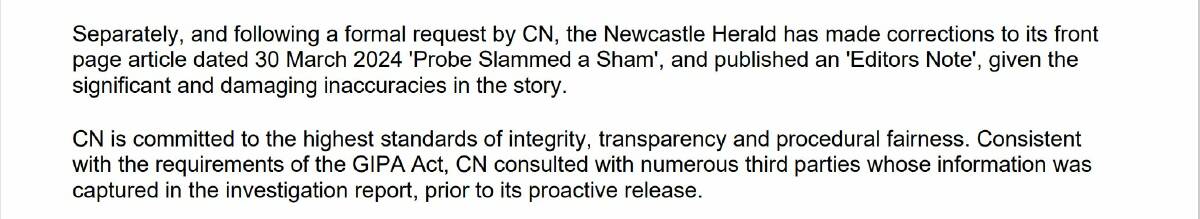 City of Newcastle's April 17 media release attacking the Herald. The Deconstruction Part 3
