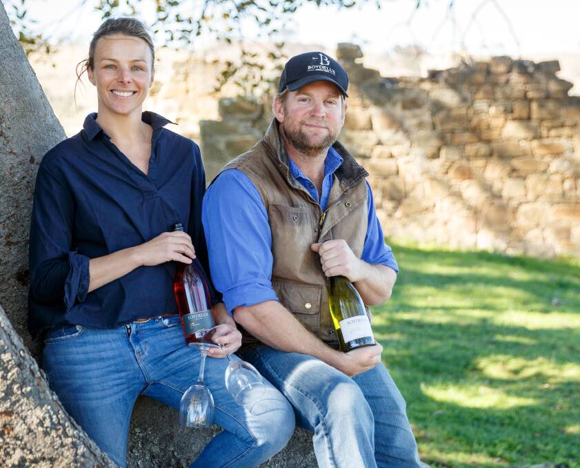 CHEERS: Jane and Daniel Maroulis' 2021 Reserve Chardonnay judged the best small producers wine in 2022 Sydney Wine Show. Picture: Max Mason-Hubers
