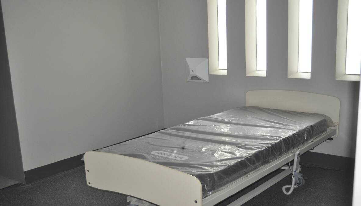 A bed inside the new maximum security prison accomodation. 