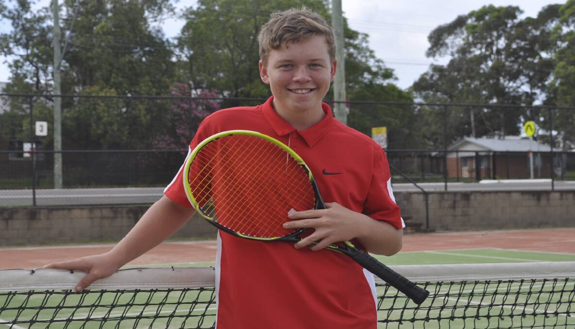 PROMISING TALENT: Michael Barnett of Cessnock is off to a tennis camp in America.