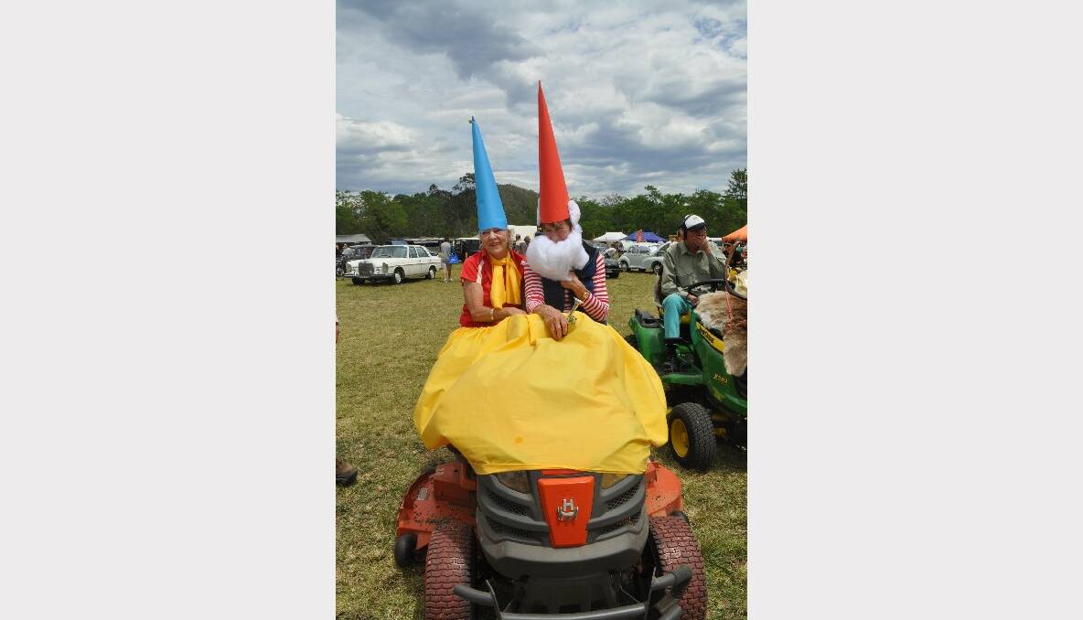 Jo Groom and Isabel Skeates of Wollombi dressed as Noddy and Big Ears for the Mower Mardi Gras.