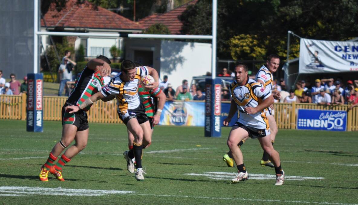 First-half action from the Newcastle Rugby League grand final.