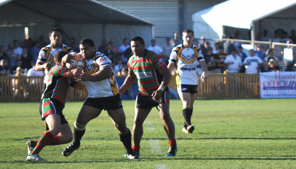 Second-half action from the Newcastle Rugby League grand final. Sepeti Afu made an impact off the bench.