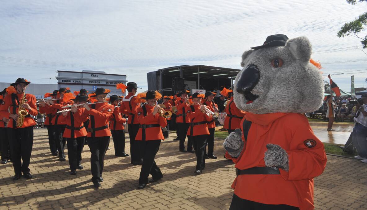 The Marching Koalas helped open the festival on Saturday morning. 