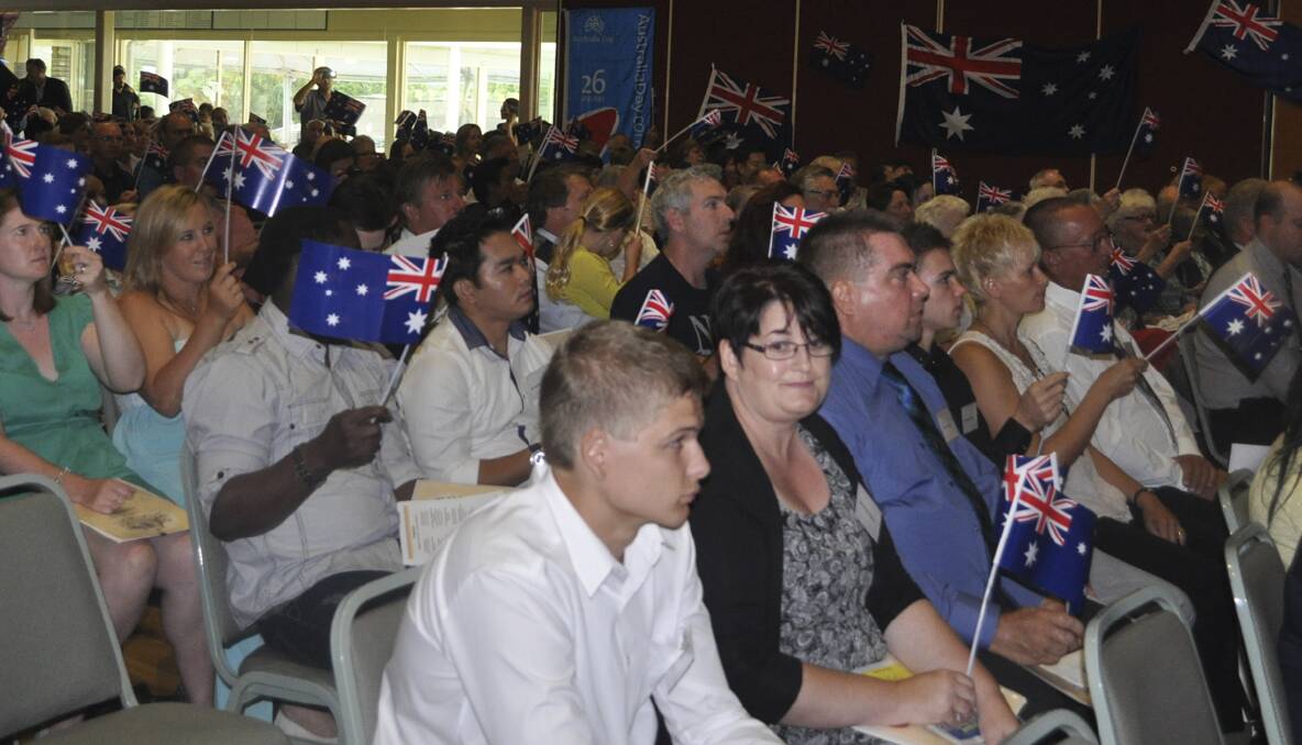 The crowd joined in and sang "I Am Australian".